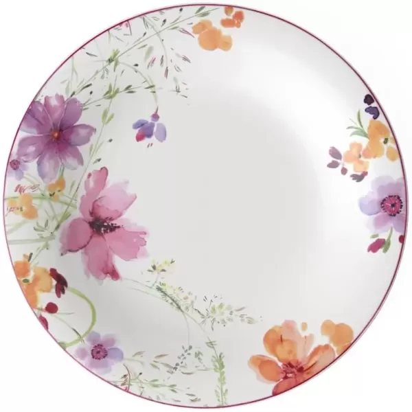 imageVilleroy ampamp Boch Mariefleur Basic Coffee Beautiful Premium Porcelain Saucer with Playful Flower Decoration Dishwasher Safe 16 cmBasic