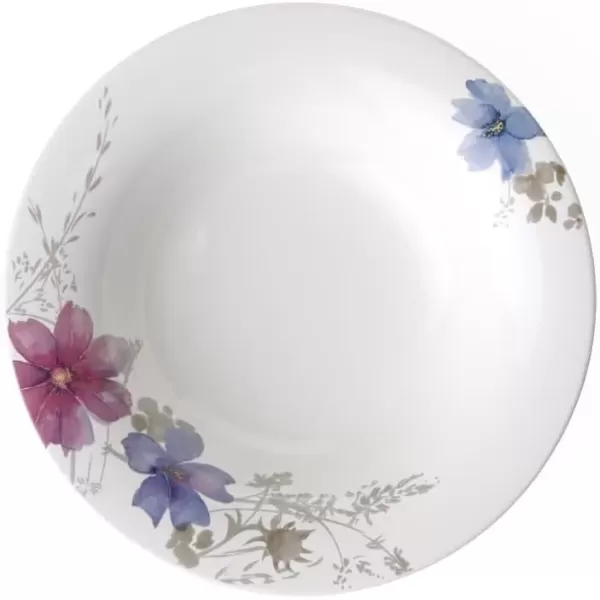 imageVilleroy ampamp Boch Mariefleur Basic Coffee Beautiful Premium Porcelain Saucer with Playful Flower Decoration Dishwasher Safe 16 cmGrey White