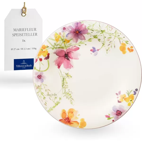 imageVilleroy ampamp Boch Mariefleur Basic Coffee Beautiful Premium Porcelain Saucer with Playful Flower Decoration Dishwasher Safe 16 cmWhite