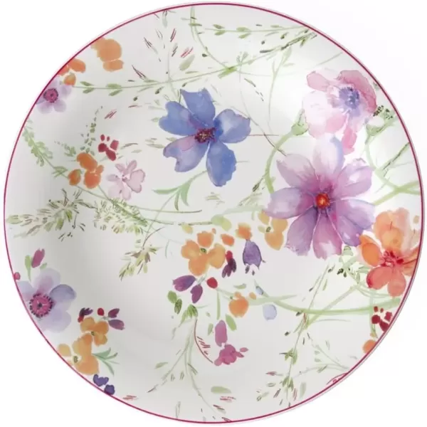 imageVilleroy ampamp Boch Mariefleur Basic Coffee Beautiful Premium Porcelain Saucer with Playful Flower Decoration Dishwasher Safe 16 cmWhiteMulticolored