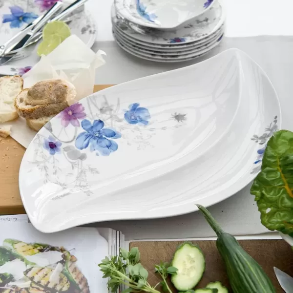 imageVilleroy ampamp Boch Mariefleur Basic Coffee Beautiful Premium Porcelain Saucer with Playful Flower Decoration Dishwasher Safe 16 cmWhiteMulticoloured
