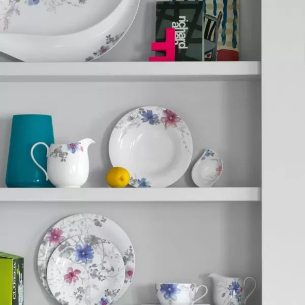 imageVilleroy ampamp Boch Mariefleur Basic Coffee Beautiful Premium Porcelain Saucer with Playful Flower Decoration Dishwasher Safe 16 cmWhiteMulticoloured