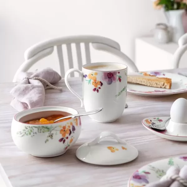 imageVilleroy ampamp Boch Mariefleur Basic Espresso Cup 275 oz Premium Porcelain WhiteMulticoloredPink