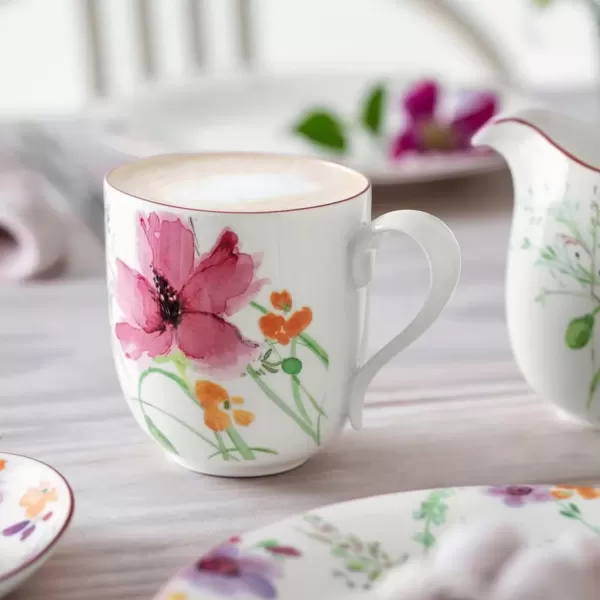 imageVilleroy ampamp Boch Mariefleur Basic Espresso Cup 275 oz Premium Porcelain WhiteMulticoloredPink