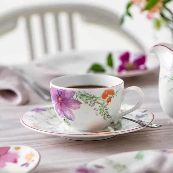 imageVilleroy ampamp Boch Mariefleur Basic Espresso Cup 275 oz Premium Porcelain WhiteMulticoloredWhiteMulticolored