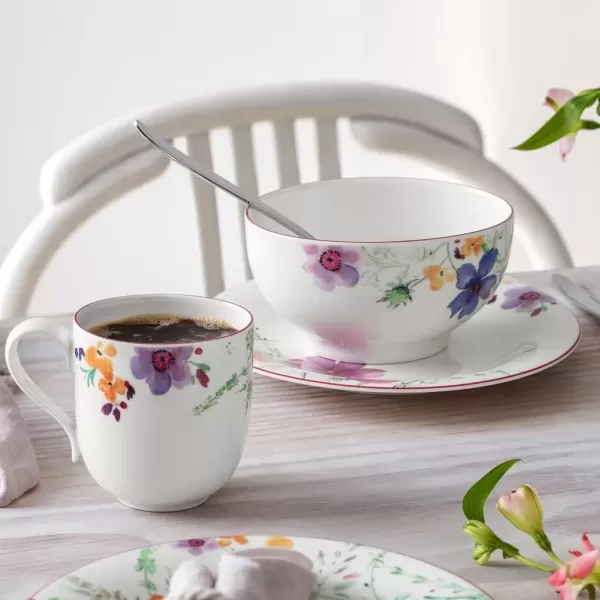imageVilleroy ampamp Boch Mariefleur Basic Espresso Cup 275 oz Premium Porcelain WhiteMulticoloredWhiteMulticolored