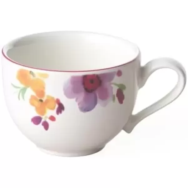 imageVilleroy ampamp Boch Mariefleur Basic Espresso Cup 275 oz Premium Porcelain WhiteMulticoloredWhiteMulticolored