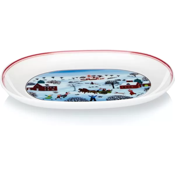 imageVilleroy ampamp Boch Naif Christmas Pickle Dish 775quot