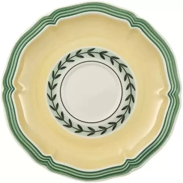imageVilleroy ampamp Boch French Garden Fleurence Espresso Cup Saucer 5 in Premium Porcelain WhiteMulticolored
