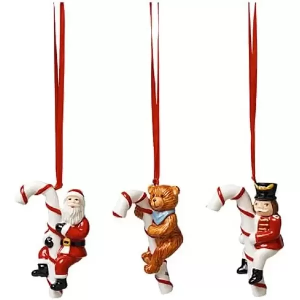 imageVilleroy ampamp Boch  Nostalgic Ornaments Ornaments Candy Cane Set of 3pcs 13 x 35 x 75cm Porcelain MultiColoured 1483316690Multi Color