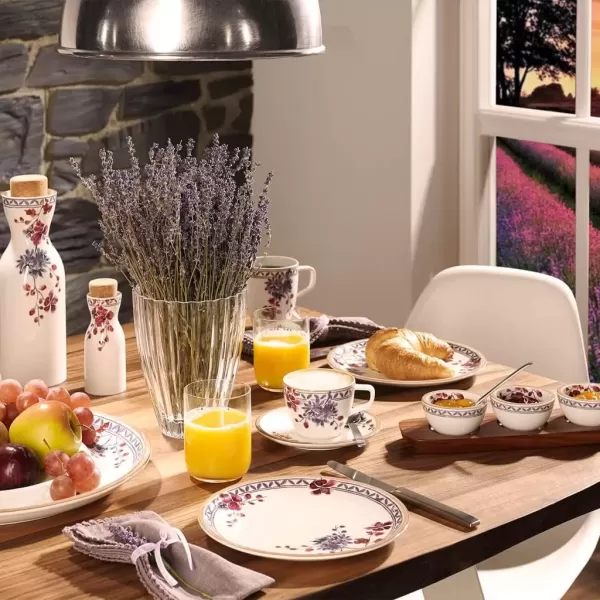 imageVilleroy ampamp Boch Artesano Provencal Lavender Rim Soup 975 in Premium Porcelain WhiteMulticoloredWhiteMulticolored
