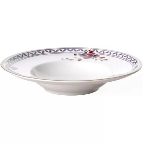 imageVilleroy ampamp Boch Artesano Provencal Lavender Rim Soup 975 in Premium Porcelain WhiteMulticoloredWhiteMulticolored