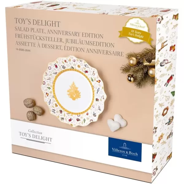 imageVilleroy ampamp Boch Delight Anniversary Edition Breakfast Plate 24cm WhiteWhite  Coloured