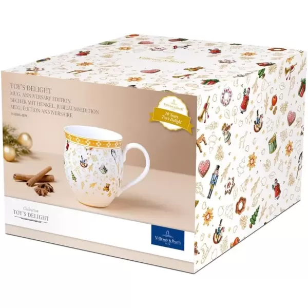 imageVilleroy ampamp Boch Delight Anniversary Edition Mug with Handle 1 Count Pack of 1 WhiteWhite  Coloured