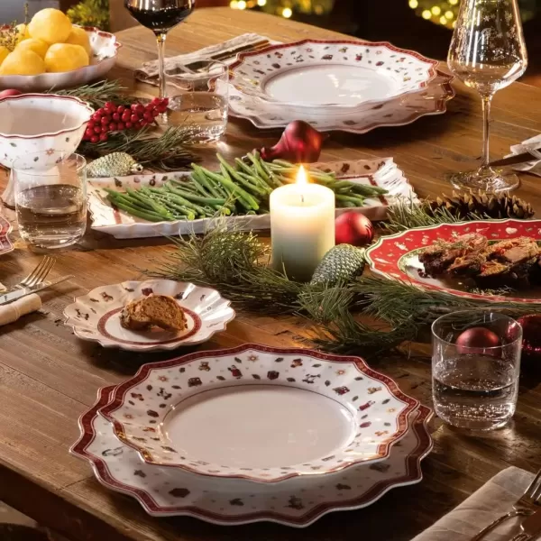 imageVilleroy ampamp Boch Delight Bread and Butter Plate Red RoundWhiteColourful
