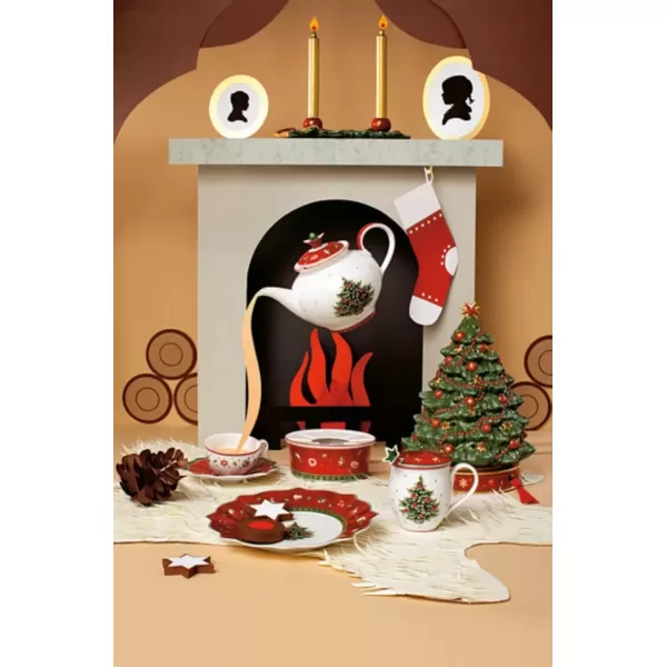 imageVilleroy ampamp Boch Delight CoffeeWhiteRed