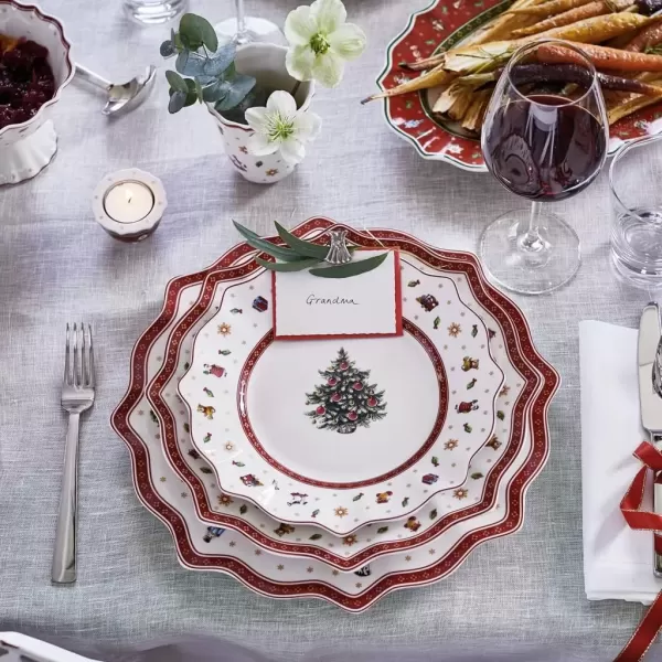 imageVilleroy ampamp Boch Delight Plate Porcelain Multi Dinner WhiteWhiteColourful
