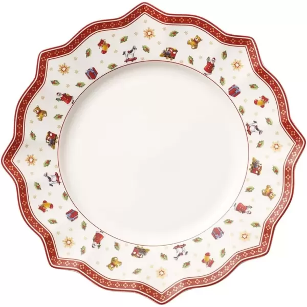 imageVilleroy ampamp Boch Delight Plate Porcelain Multi Dinner WhiteWhiteColourful