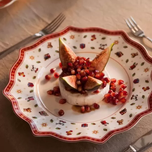 imageVilleroy ampamp Boch Delight Plate Porcelain Multi Dinner WhiteWhiteColourful