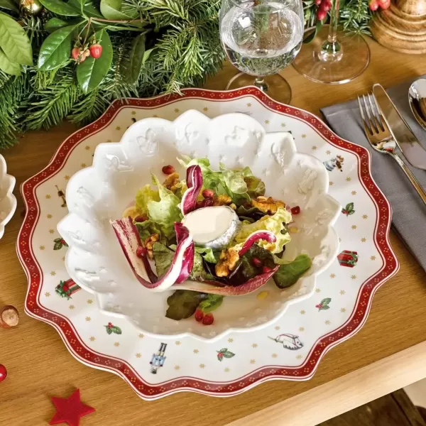 imageVilleroy ampamp Boch Delight Plate Porcelain Multi Dinner WhiteWhiteColourful