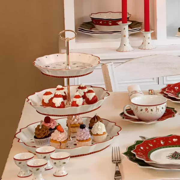 imageVilleroy ampamp Boch Delight Tray Stand Etagere WhiteWhiteColourful