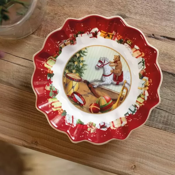 imageVilleroy ampamp Boch Toys Fantasy Christmas Pastry Bowl Premium Porcelain Colorful Festive DesignColourful