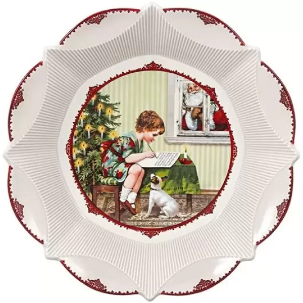 imageVilleroy ampamp Boch Toys Fantasy Christmas Pastry Bowl Premium Porcelain Colorful Festive Designwhite  coloured