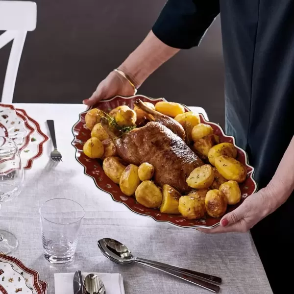 imageVilleroy ampamp Boch Delight 50 x 31 cm Oval Platter RedRed