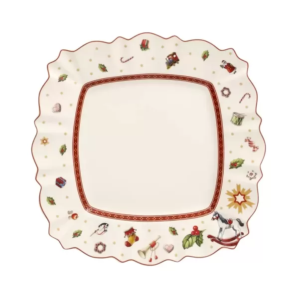 imageVilleroy ampamp Boch Delight Plate Porcelain MultiColour 285 x 285 x 8 cm Dinner WhiteWhiteRed