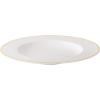 imageVilleroy ampamp Boch Signature Collection Chateau Septfontaines Bone Porcelain Medium Rim Soup Bowl White with Gold Trim