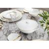 imageVilleroy ampamp Boch Signature Collection Chateau Septfontaines Bone Porcelain VegetableSalad Serving Bowl White with Gold Trim