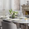 imageVilleroy ampamp Boch Signature Collection Chateau Septfontaines Bone Porcelain VegetableSalad Serving Bowl White with Gold Trim