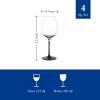 imageVilleroy ampamp Boch  Manufacture Rock Blanc red Wine Goblet Set 4 pcs Set of Drinking Glasses for red Wine 470 ml Crystal Glass Matte White Slate LookClearBlack