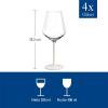 imageVilleroy ampamp Boch  Manufacture Rock Blanc red Wine Goblet Set 4 pcs Set of Drinking Glasses for red Wine 470 ml Crystal Glass Matte White Slate LookClearWhite