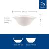 imageVilleroy ampamp Boch Dune VAPIANO Pasta Bowl 2 pieces Premium Porcelain WhiteSalad bowls