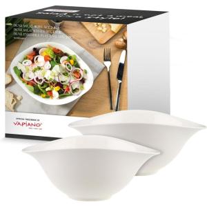 imageVilleroy ampamp Boch Dune VAPIANO Pasta Bowl 2 pieces Premium Porcelain WhiteSalad bowls
