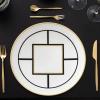 imageVilleroy ampamp Boch Signature MetroChic underplatecake plate 33 cm diameter whiteblackgold