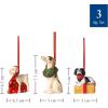imageVilleroy ampamp Boch  Nostalgic Ornaments Set of 3 Dogs 5 x 5 x 75 cm Figures as Tree Decoration or Pendant Made of Hard Porcelain Colourful