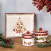 imageVilleroy ampamp Boch Winter Bakery Delight Serving Dish Small Rectangular Pasta Dish Porcelain Red 27 x 225 x 5 cm