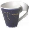 imageVilleroy ampamp Boch NewWave Stars Mug with Handle Elegant Cup with Aries Design Premium Porcelain Dishwasher Safe WhiteBlue 300 mlAquarius