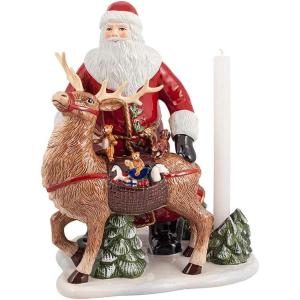 imageVilleroy ampamp Boch Christmas Toys Memory Santa with Deer Figurine