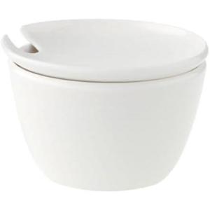 imageVilleroy ampamp Boch Flow Covered Sugar 6 oz Premium Porcelain White