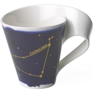 imageVilleroy ampamp Boch NewWave Stars Mug with Handle Elegant Cup with Aries Design Premium Porcelain Dishwasher Safe WhiteBlue 300 mlCapricorn