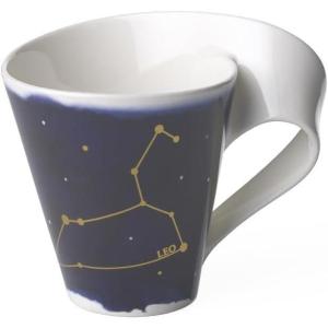 imageVilleroy ampamp Boch NewWave Stars Mug with Handle Elegant Cup with Aries Design Premium Porcelain Dishwasher Safe WhiteBlue 300 mlLeo
