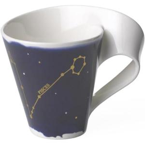 imageVilleroy ampamp Boch NewWave Stars Mug with Handle Elegant Cup with Aries Design Premium Porcelain Dishwasher Safe WhiteBlue 300 mlPisces
