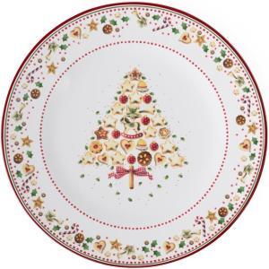 imageVilleroy ampamp Boch Winter Bakery Delight UnderPlate RedMulticoloured Wax Gold One Size Christmas Tree