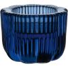 imageVilleroy ampamp Boch Fleur Blue Candleholder 2in1 Blue Glass Candleholder for Tea Lights and PillarTaper Candles HandCrafted Decorative Homeware Glass DishwasherSafe