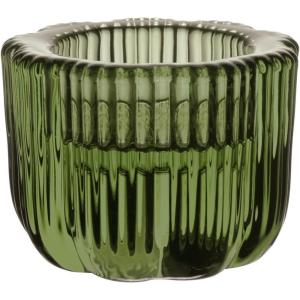imageVilleroy ampamp Boch Fleur Olive Candleholder 2in1 Green Glass Candleholder for Tea Lights and PillarTaper Candles HandCrafted Decorative Homeware Glass DishwasherSafe