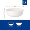 imageVilleroy ampamp Boch Afina Gourmet Medium Serving Bowl Premium Porcelain Made in Germany Dishwasher and Microwave Safe 95 x 95x 35 in Stackable White