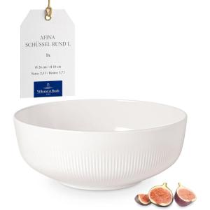 imageVilleroy ampamp Boch Afina Gourmet Large Serving Bowl Premium Porcelain Made in Germany Dishwasher and Microwave Safe 1025x 1025x 4 in Stackable White